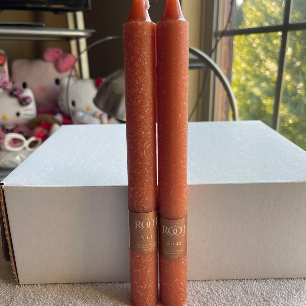 Arista Orange Taper Candles